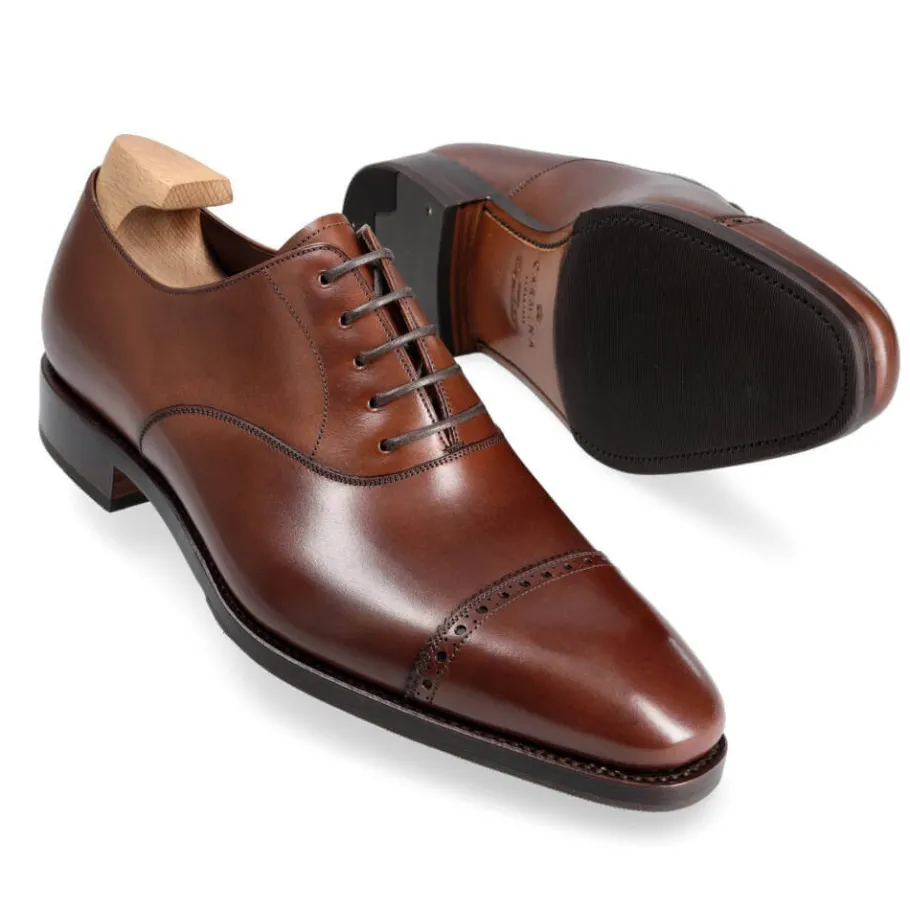 oxford_a_bout_droit_chaussures_marron_vegano__carmina_1.webp Best Sale Carmina OXFORD A BOUT DROIT CHAUSSURES MARRON VEGANO | BROWN