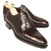 Best Sale Carmina OXFORD UNE PIECE ALLIGATOR MARRON | BROWN