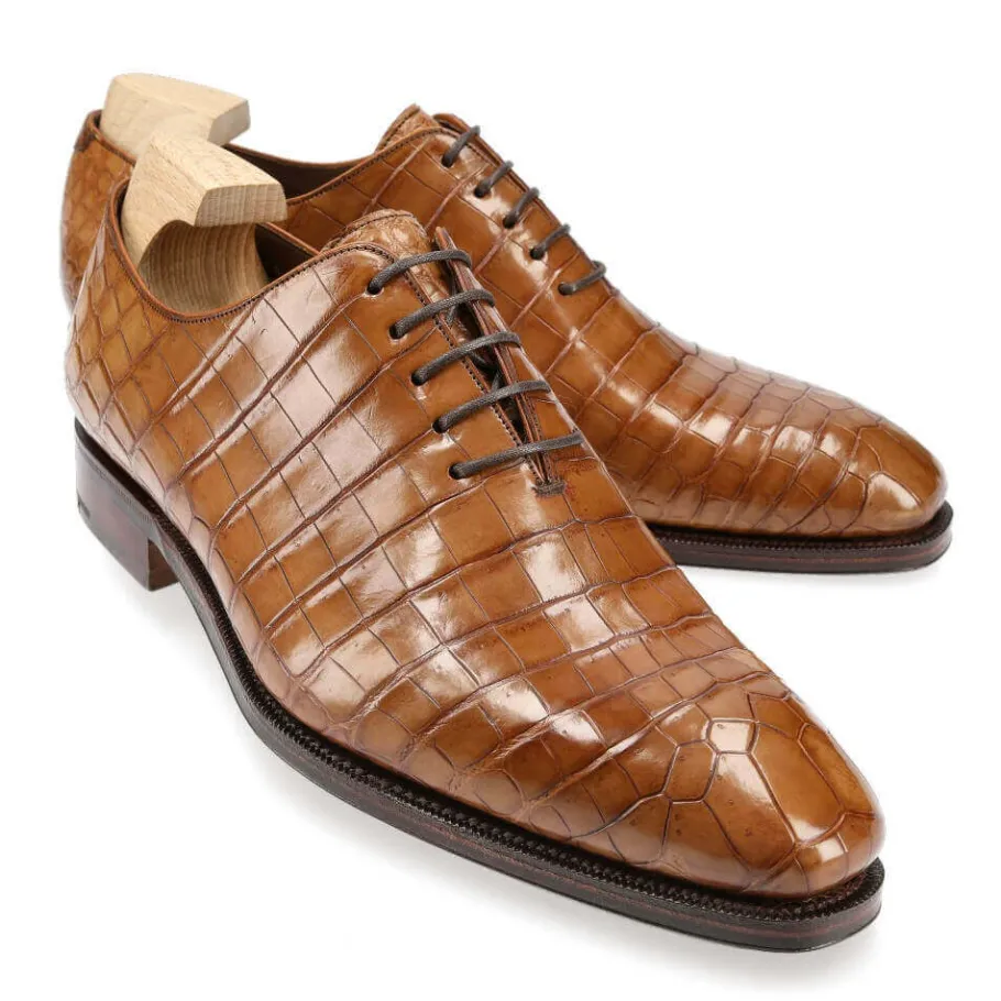 oxford_une_piece_alligator_noir__carmina_0.webp Online Carmina OXFORD UNE PIECE ALLIGATOR NOIR | TANNED