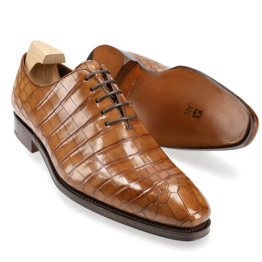 oxford_une_piece_alligator_noir__carmina_1.webp Online Carmina OXFORD UNE PIECE ALLIGATOR NOIR | TANNED