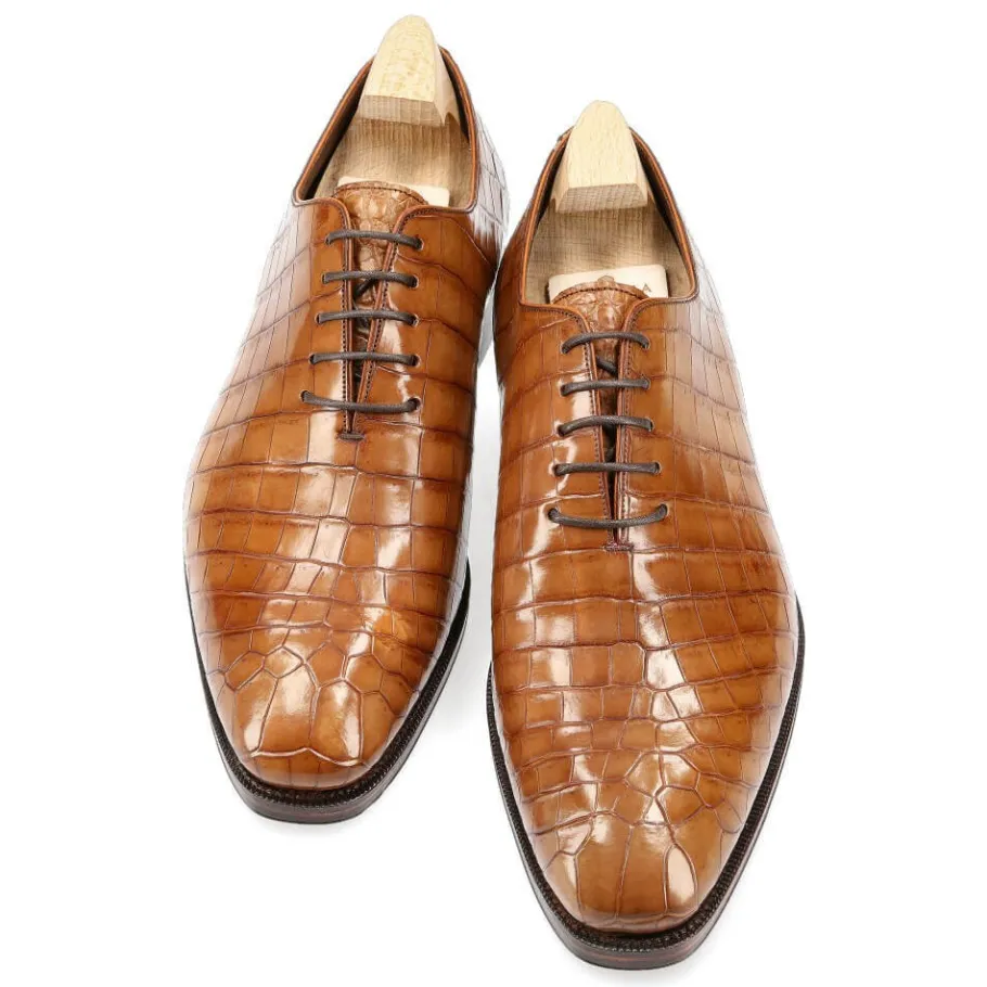 oxford_une_piece_alligator_noir__carmina_3.webp Online Carmina OXFORD UNE PIECE ALLIGATOR NOIR | TANNED