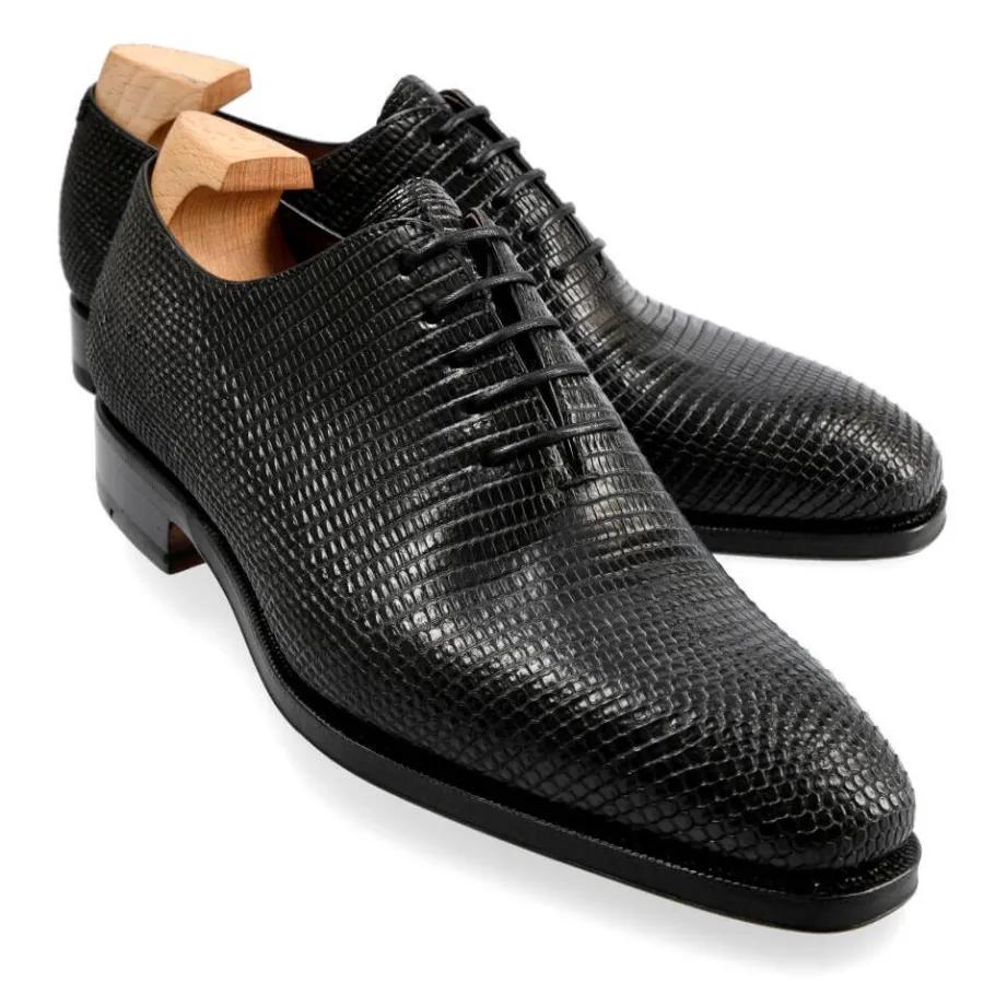 oxford_une_piece_chaussures_lezard_noir__carmina_0.webp Cheap Carmina OXFORD UNE PIECE CHAUSSURES LEZARD NOIR | BLACK