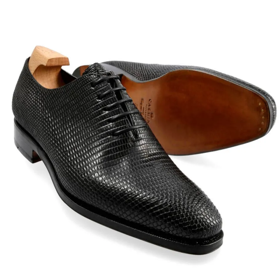 oxford_une_piece_chaussures_lezard_noir__carmina_1.webp Cheap Carmina OXFORD UNE PIECE CHAUSSURES LEZARD NOIR | BLACK