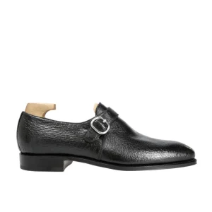 Outlet Carmina PÉCARI CHAUSSURE À BOUCLE 80156 RAIN BLACK