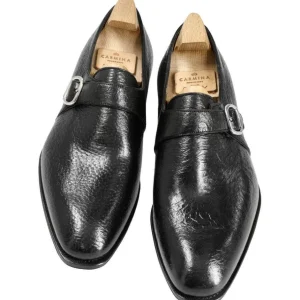 Outlet Carmina PÉCARI CHAUSSURE À BOUCLE 80156 RAIN BLACK