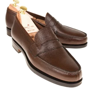 Shop Carmina PENNY LOAFERS 80686 UETAM BROWN