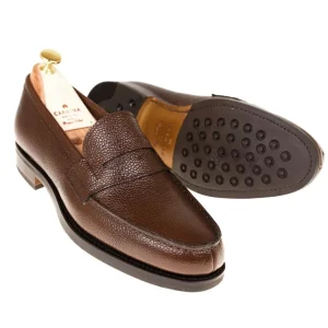 Shop Carmina PENNY LOAFERS 80686 UETAM BROWN