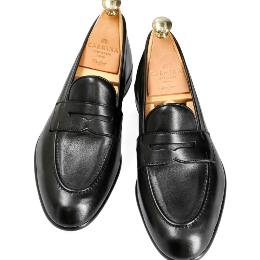penny_loafers_non_doubl__uetam_ee_3.webp Clearance Carmina PENNY LOAFERS NON DOUBLÉ 80546 UETAM EE BLACK