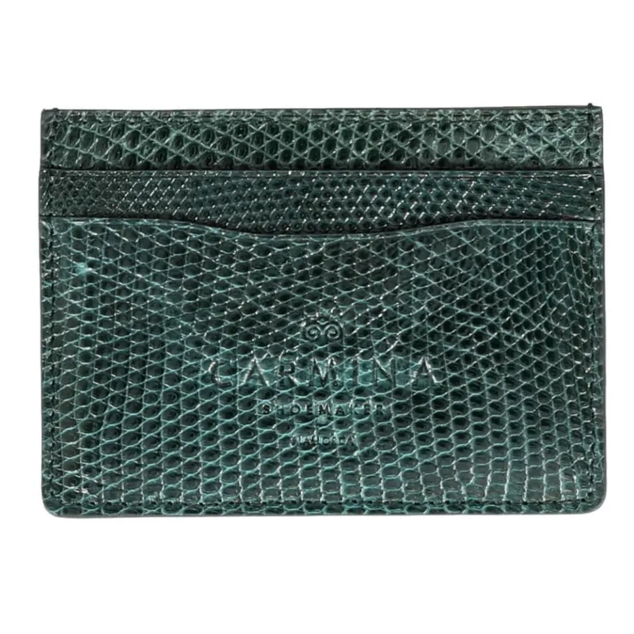 porte_cartes_en_lezard_vert_0.webp Online Carmina PORTE CARTES EN LEZARD VERT GREEN