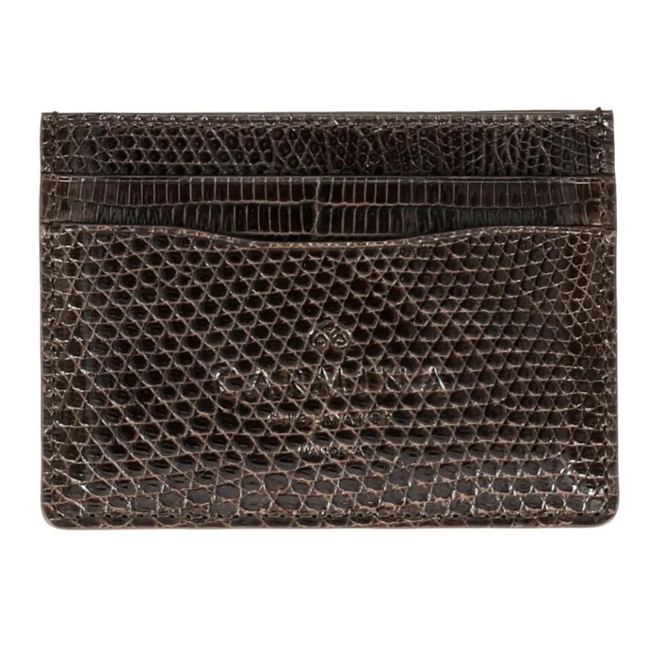 portecartes_fin_en_lzard_marron_0.webp Discount Carmina Porte-cartes fin en lézard marron BROWN