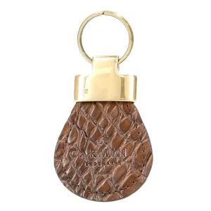 Hot Carmina PORTE-CLÉS EN CUIR DE CROCODILE BROWN
