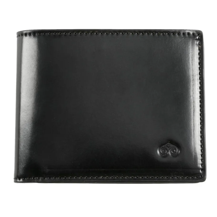 Cheap Carmina PORTEFEUILLE SLIM ENTIÈREMENT FABRIQUÉ EN CORDOVAN VÉRITABLE NOIR BLACK