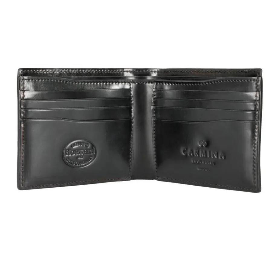Cheap Carmina PORTEFEUILLE SLIM ENTIÈREMENT FABRIQUÉ EN CORDOVAN VÉRITABLE NOIR BLACK