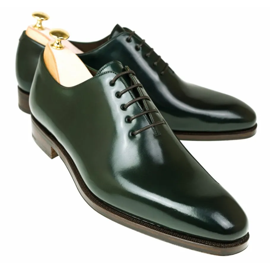 richelieu_chaussure_cordovan_green_carmina_0.webp Best Sale Carmina RICHELIEU CHAUSSURE CORDOVAN | GREEN