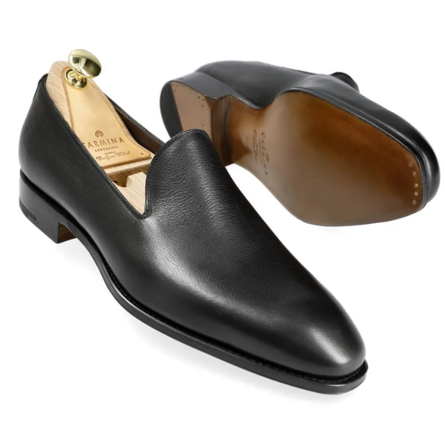 slippers_noir_rusticalf__carmina_1.webp Store Carmina SLIPPERS NOIR RUSTICALF | BLACK