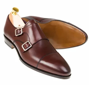 Online Carmina ZAPATOS DOBLE HEBILLA HOMBRE VEGANO BURDEOS | BURGUNDY